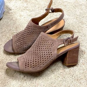 Franco Sarto Brown Leather Sandals size 9